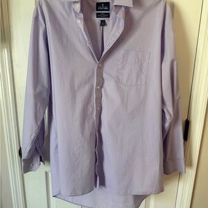 Stafford Men's Light Purple Button Down Shirt